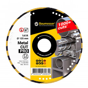 Diamanttrennscheibe 1A1R V 125 Metal CUT, baumesser №1
