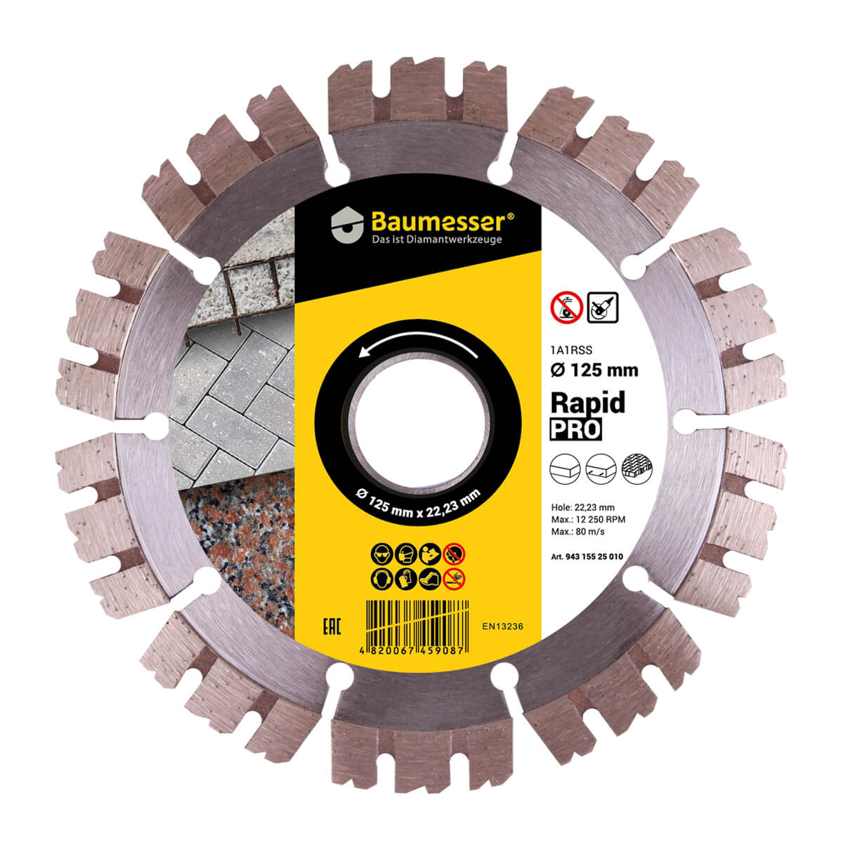 Diamanttrennscheibe 1A1RSS 125 Rapid PRO