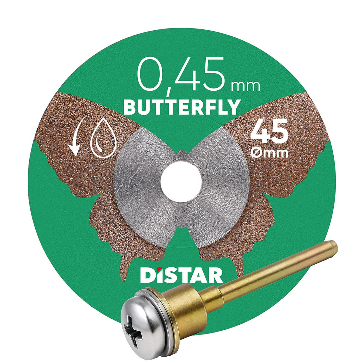 Diamanttrennscheibe Distar 45x0,45x5,8H/3,2-3,0F Butterfly