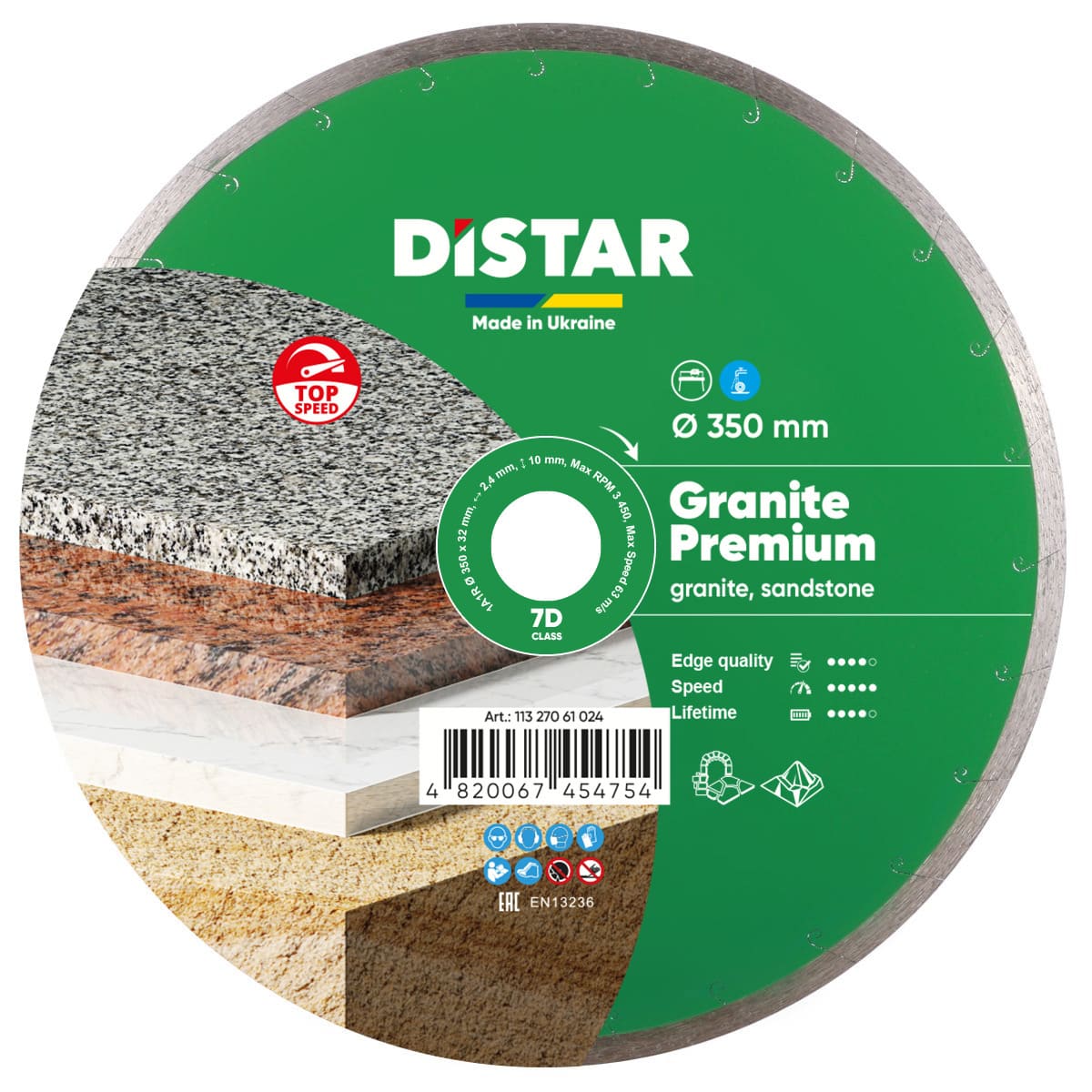 Diamanttrennscheibe 1A1R 350x32 Granite Premium