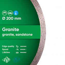 Diamanttrennscheibe 1A1R 200 Granite