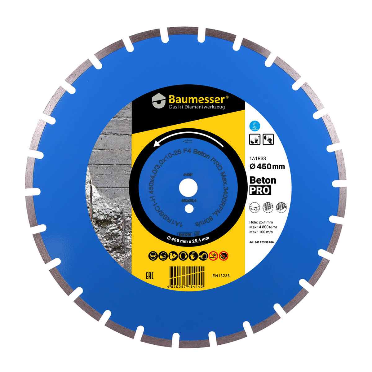 Diamanttrennscheibe 1A1RSS 450 Beton PRO